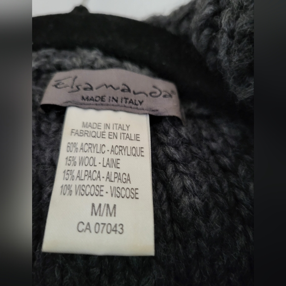 Elsamanda Knit Sweater Jacket Size M - Picture 2 of 2